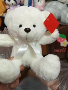 China Plush toy stuffed toy white teddy bear Christmas holiday gift animal cartoon cute toy wholesale