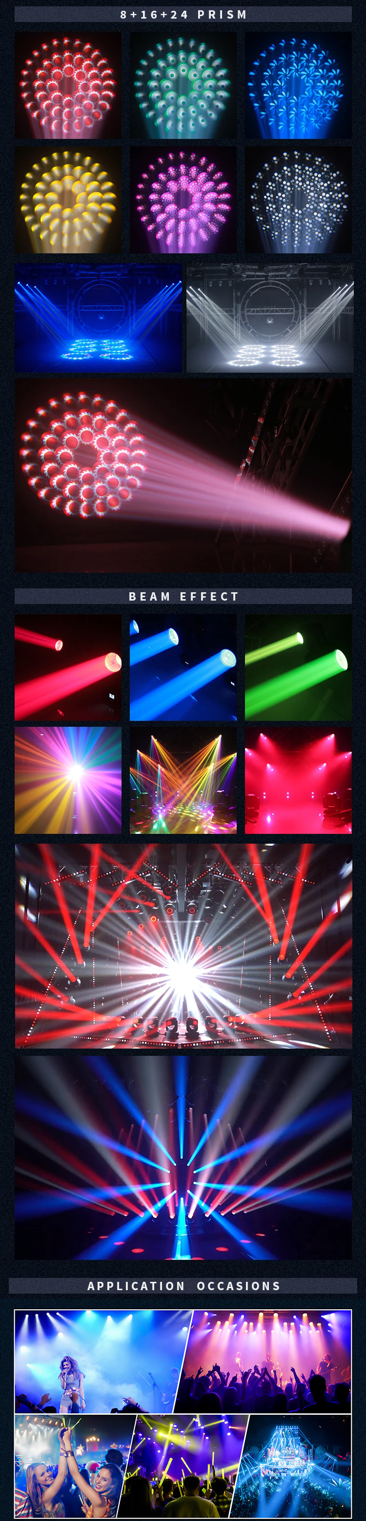 230W LED Moving Head Beam Stage Light BSW 230 Beam Spot Wash DJ Light for Performance