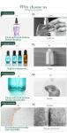 30ml Essential Oil Bottles , Ellipse Peacock Blue Plastic Cosmetic Bottles