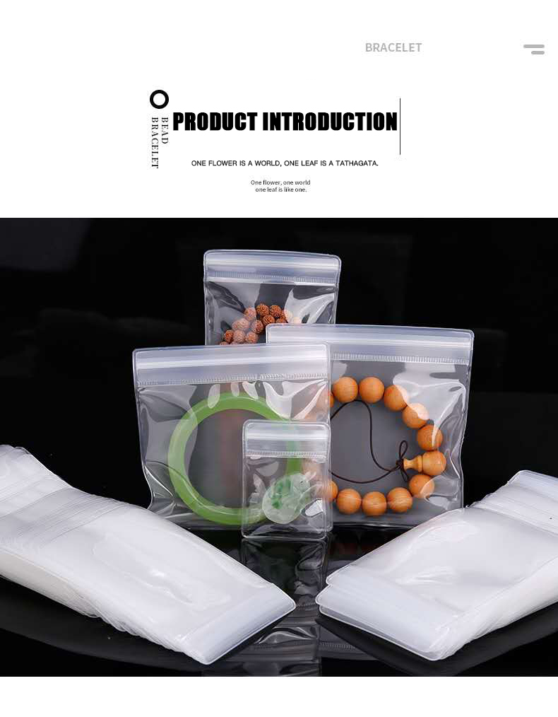 Custom LDPE Plastic Zipper Bags for Biodegradable Self Sealing Jewelry Packaging