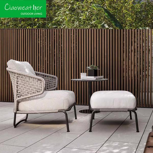 Comfortable Outdoor Rattan Furniture Waterproof Upholstery Cushion Garden Sofa