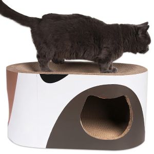 Double Layer Cat Scratching Board Nest Corrugated Paper Curved Top Double Cat