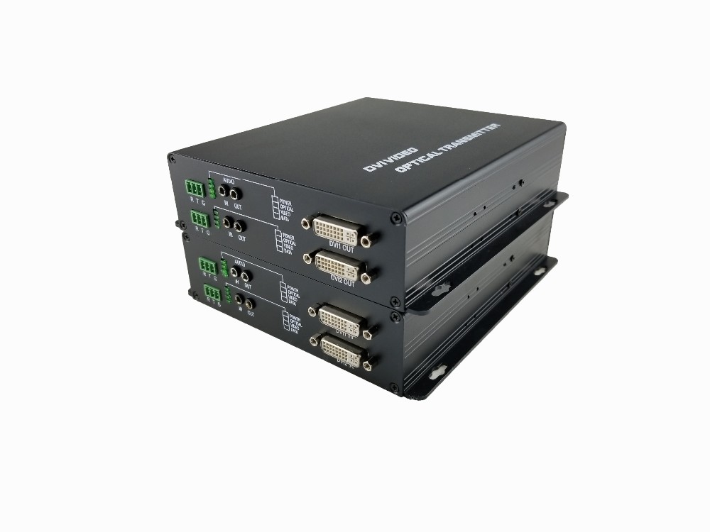 8 channel uncompressed DVI forward video to fiber converter + 8 ch RS232+ 8 channel audio