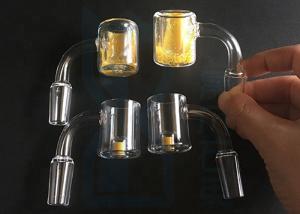 China 45/90 Degree Quartz Glass Banger 14mm Male 1100℃ Transparent wholesale
