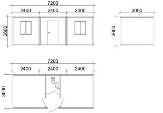 ISO14001 Certified 20 Ft Tiny House For Warehouse Office Quick Assembly And Sturdy