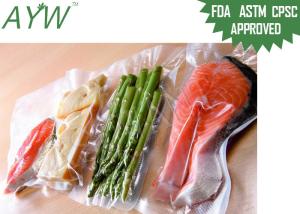China FDA Test Clear Vacuum Seal Food Storage Bags , Food Grade Vacuum Storage Bag For Vegetable wholesale
