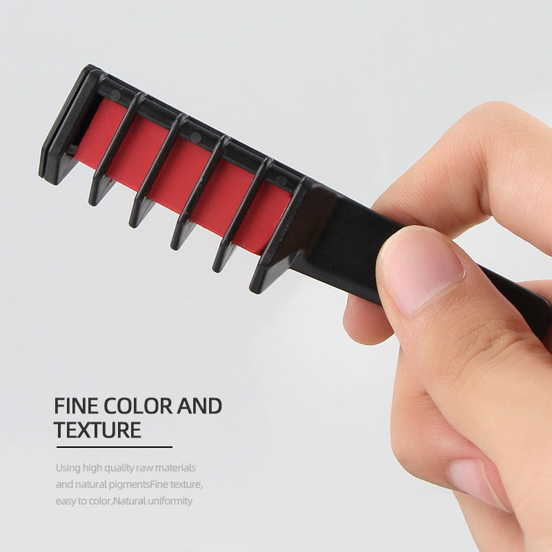 Kids Safe Hair Chalk Comb Set Washable Hair Dye Chalk for Temporary Hair Color Salon