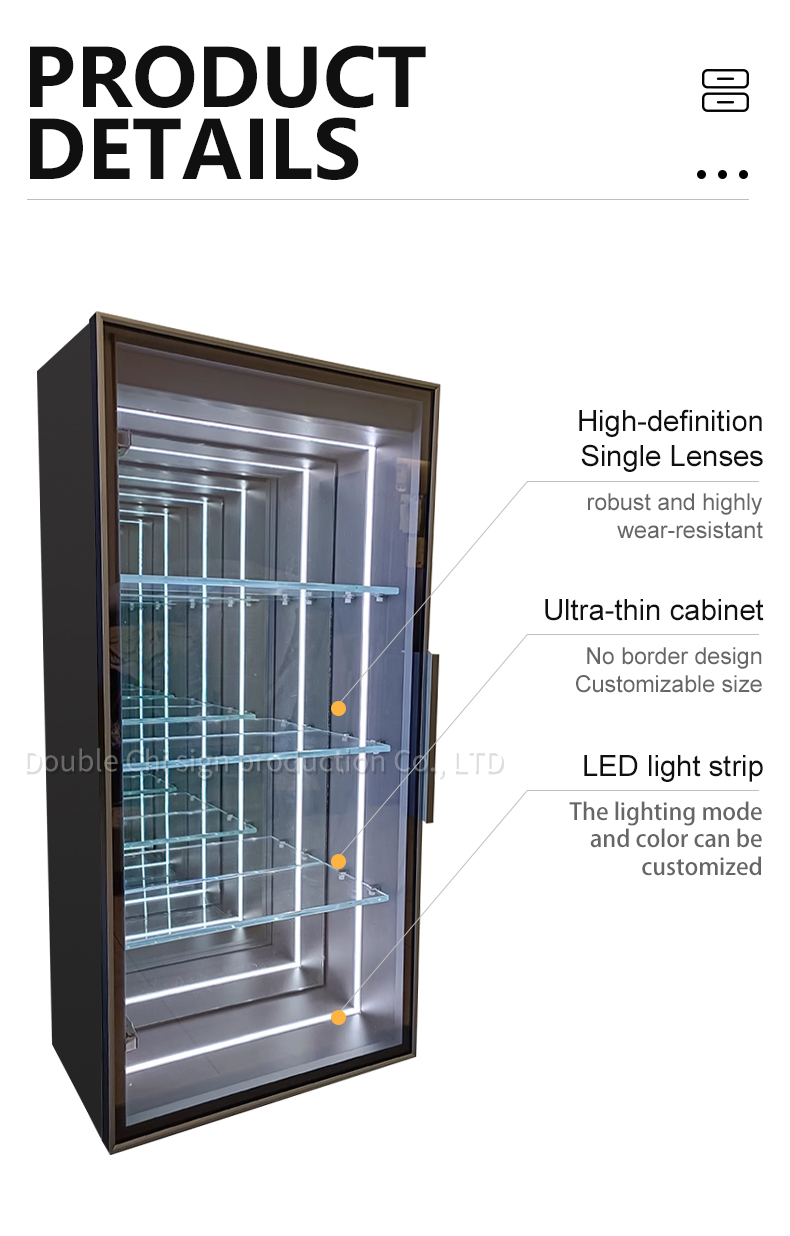 Customized High Brightness LED Light Display Case for Magic Mirror Glass Cake Hat Watch