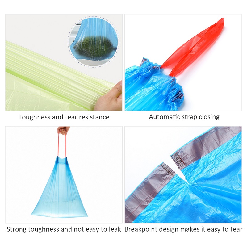 Customized Logo Plastic Garbage Bags On Roll For Convenient Waste Collection