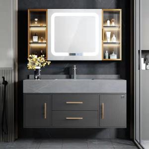 China Top Mounting Hardwood Bathroom Vanity unit 600mm With Mirror wholesale