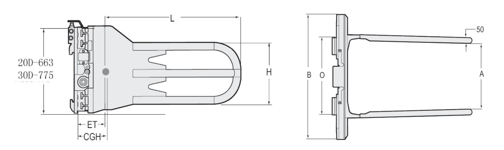 2 Ton Forklift Rubber Foam Clamps Forklift Fork Accessories