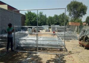 China USA standard 8'h x 6'w Horse Round Pen Galvanized 5-Rail Gate Panel Farm Gate Fence wholesale