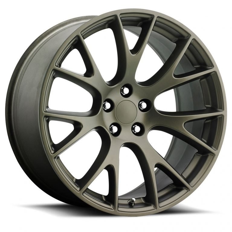 22 Inch Dodge Replica Wheels Black 2528 22x9 Fit Challenger Hellcat
