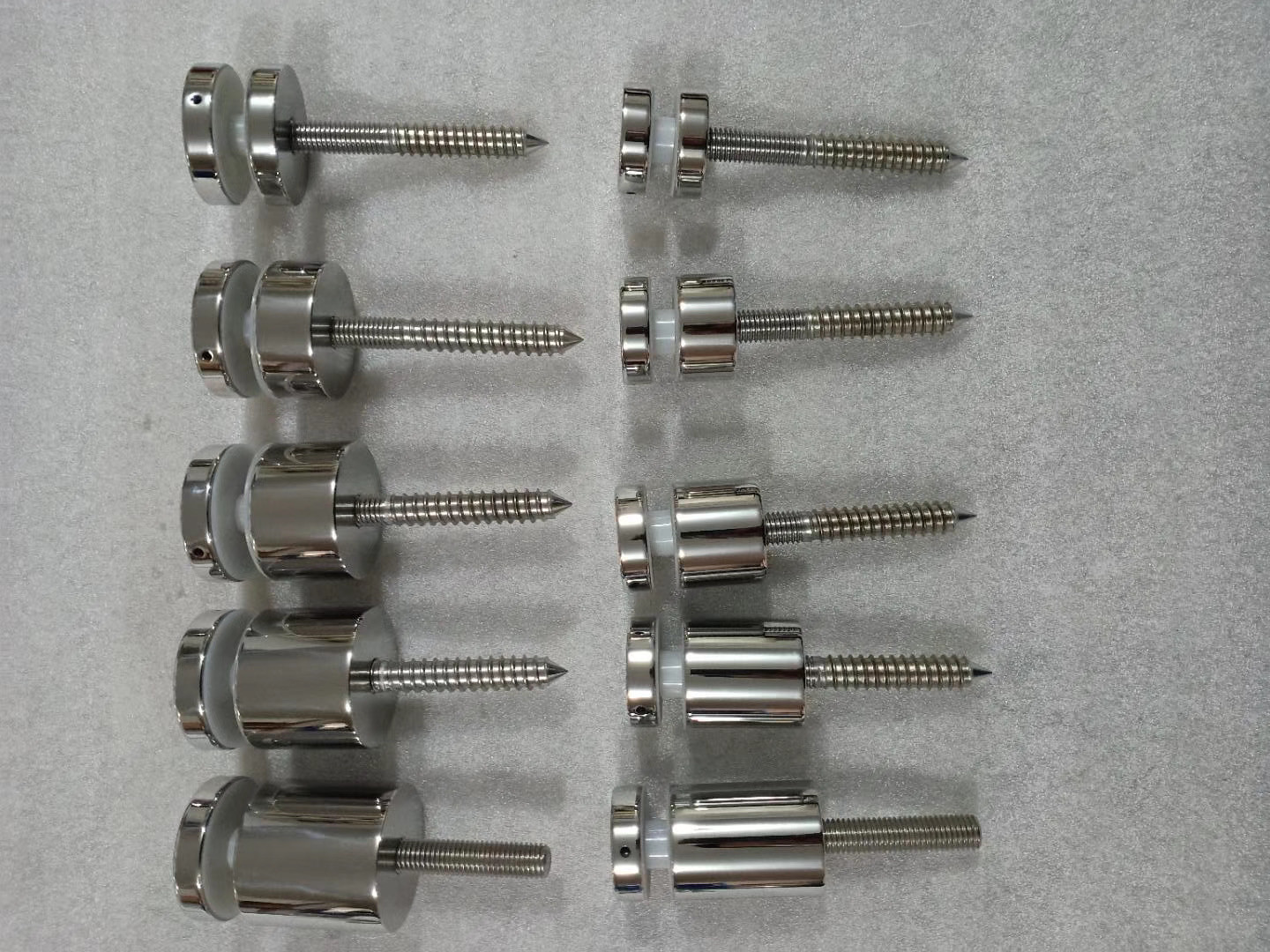 52*52mm Satin Frosted Stainless Steel Glass Clamps