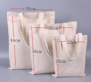 China Plain Canvas Bags Reusable For Daily Shopping / Commercial Promotion wholesale