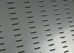 Black punched metal sheet Oblong or Square Hole Pattern