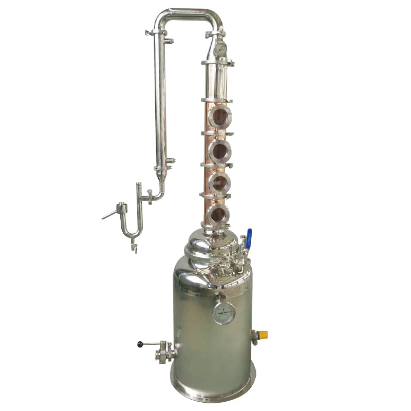GHO 100L Vodka Alcohol Distillation Equipment Made of SS304 and Red Copper Materials