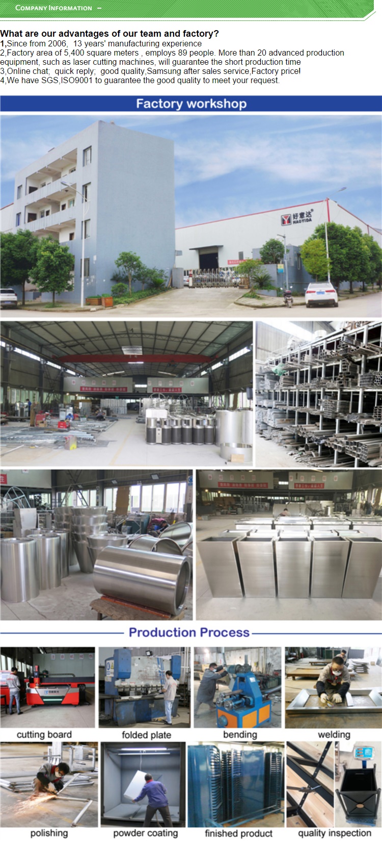 Powder Coated Iron 45L Outside Garbage Containers