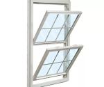 American Style PVC Frame Double Hung Vinyl Windows Heat Insulation Low E Vinyl