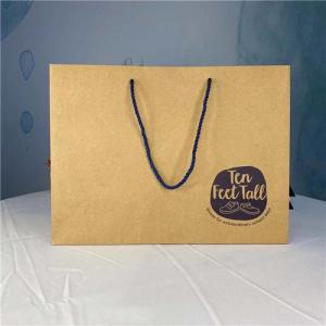 China Hot Stamping Logo Large Model Kraft Paper Gift Bags wholesale