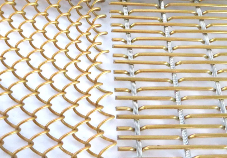 Crimped 2 Inch Woven Wire Mesh Panel For Cabinet Insert