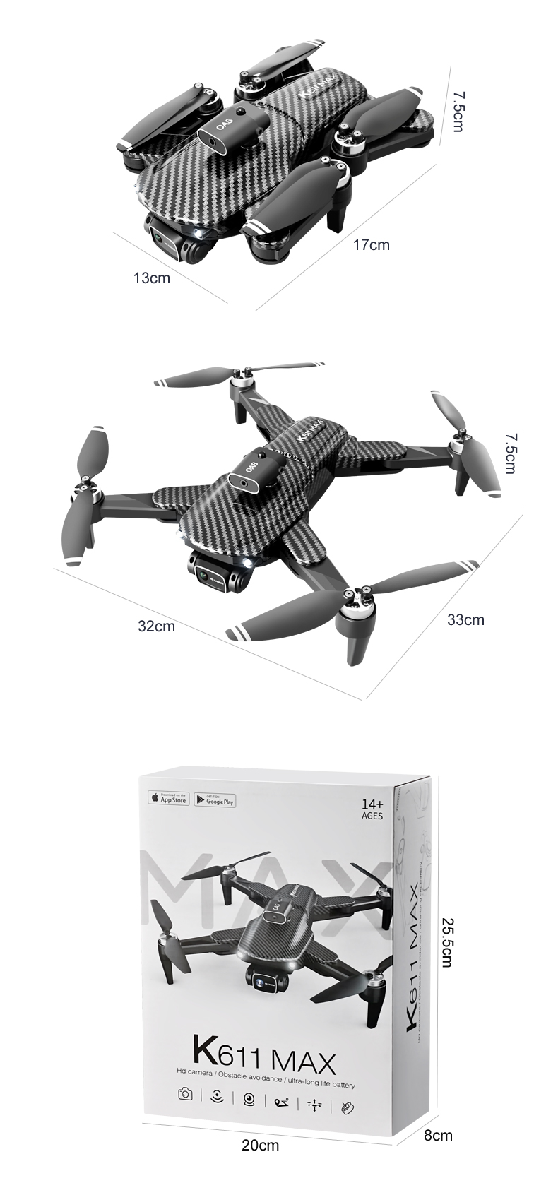 K818max 360 Degree Flip Drone Professional 4k Obstacle Avoidance Fpv Wifi Camera Electric for Intermediate Operators 122 g