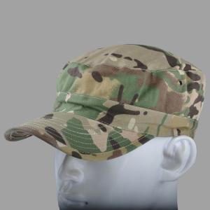 China 3D Embroidery Flat Top Army Cap Military Peaked Hat Strap Closure For Men / Women wholesale