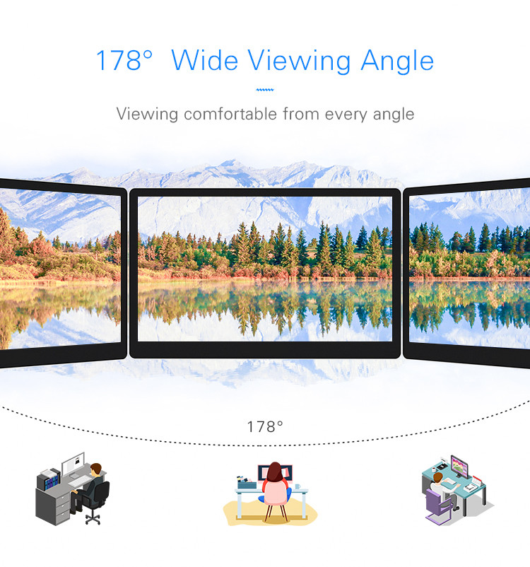 220cd/M2 Brithgness 1080P 13.3" Narrow Bezel IPS Portable Monitor