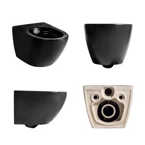 China Sleek And Seamless Skirted Elongated Toilet Wall Mount Water Closet wholesale