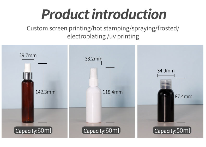 50ml 60ml Frosted PET Bottles White Serum Dropper Bottle For Packaging
