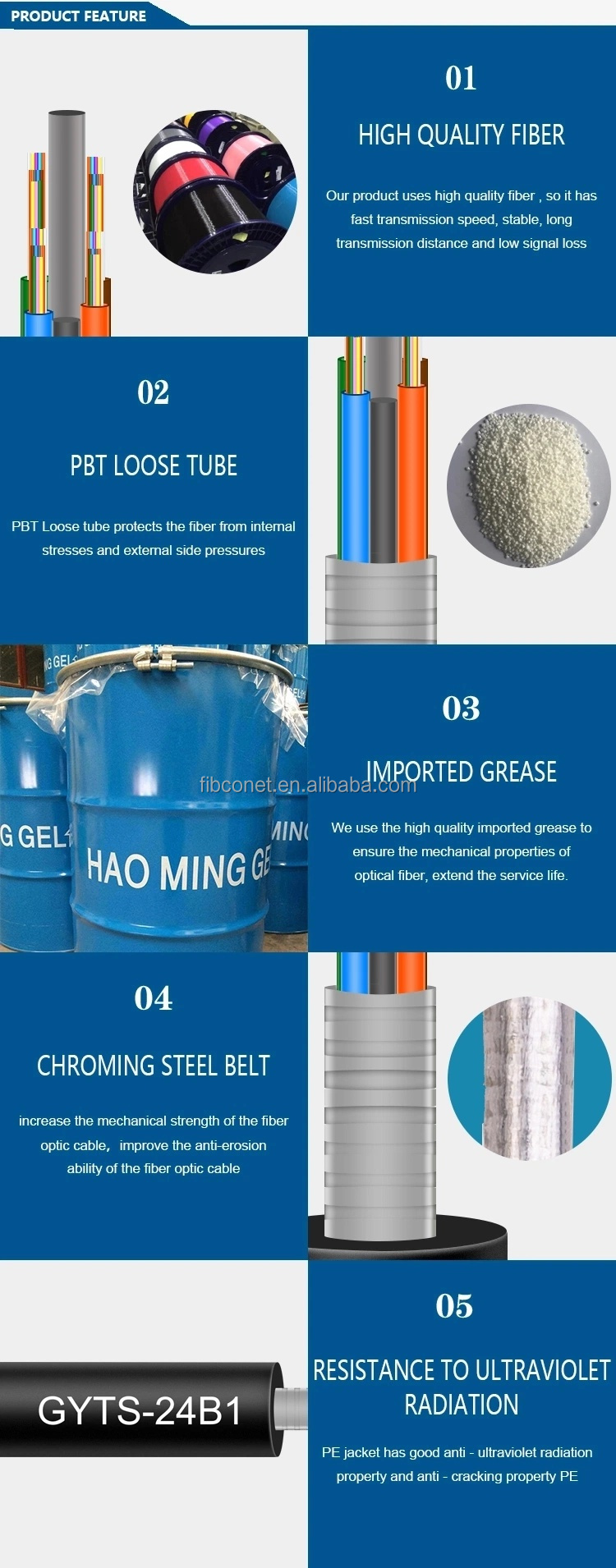 380V Copper Core PVC Insulated PVC Sheathed Armored Cable Fiber Optic Cable AVVR Type