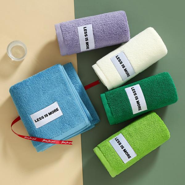 Fresh and Simple Hand Towel Made of Soft Woven Cotton Perfect for Couples Square Shape