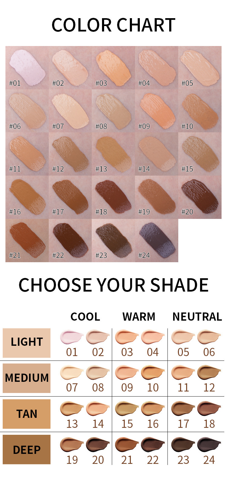Full Coverage Foundation Private Label Waterproof Matte Liquid Concealer Foundation for Black Skin