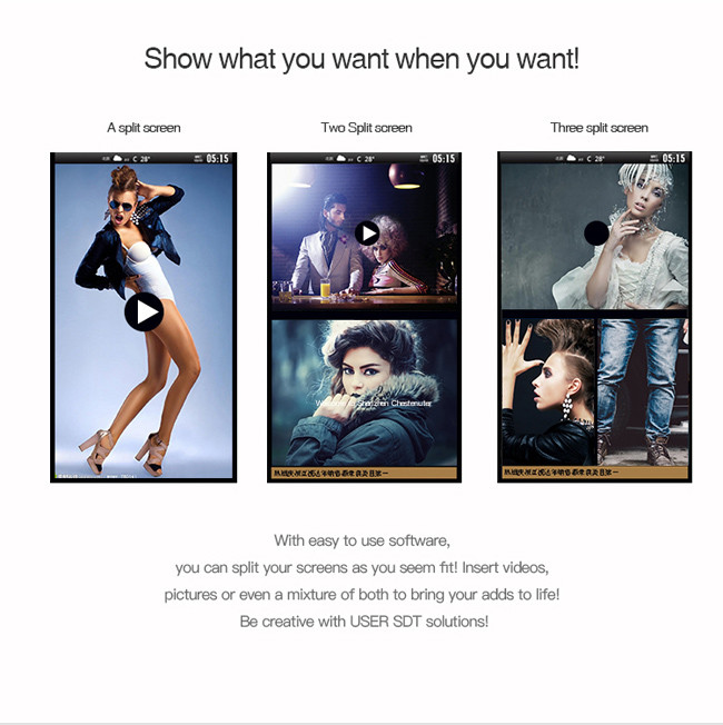 CE 43" Vertical Digital Signage Black Floor Standing Interactive Kiosk