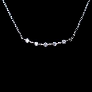 China Elegantly 925 Silver Necklace Wedding Gift AAA Cubic Zirconia Stone wholesale