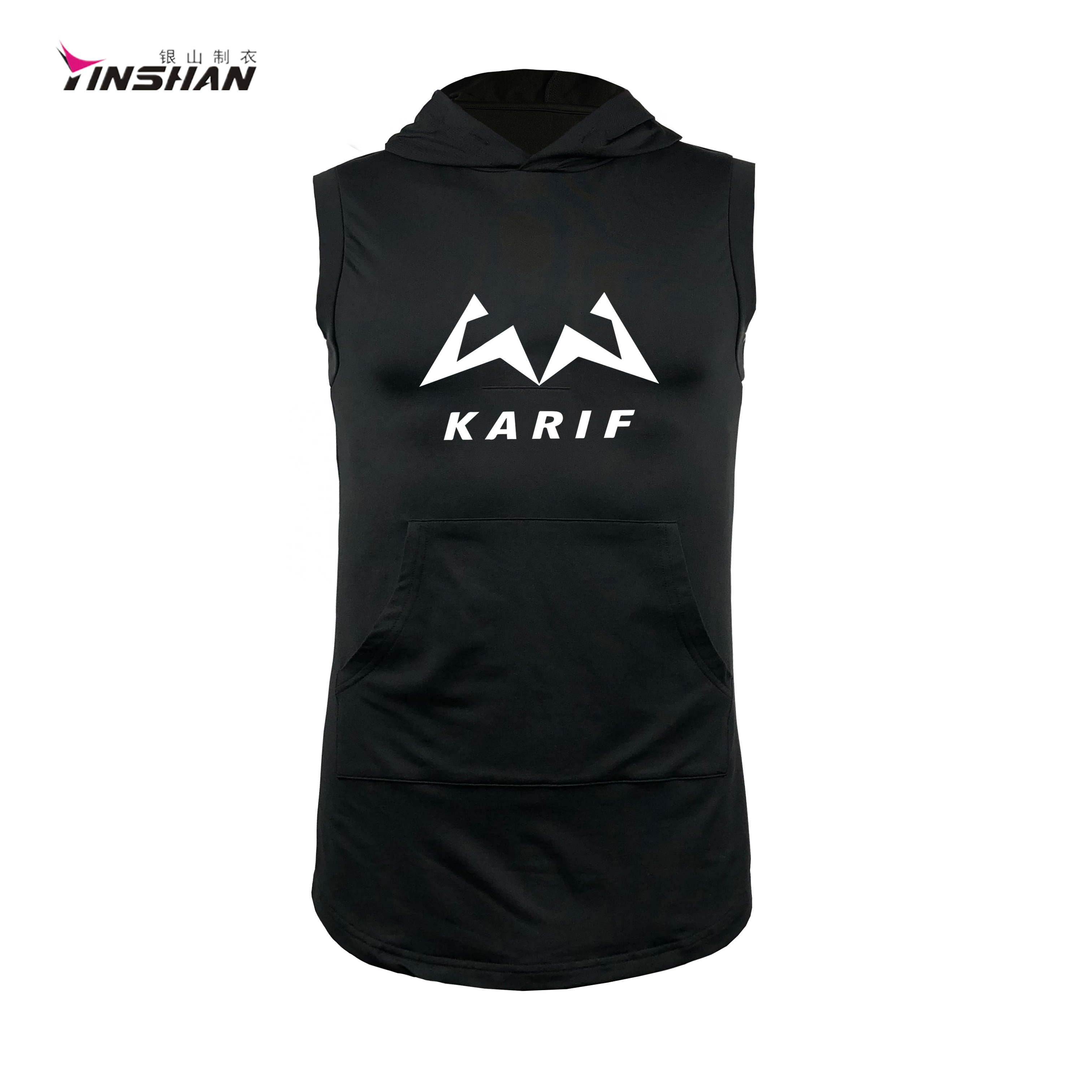 Custom Logo Hot Muscle Sleeveless Shirt for Unisex Summer Casual Hooded Gym Vest