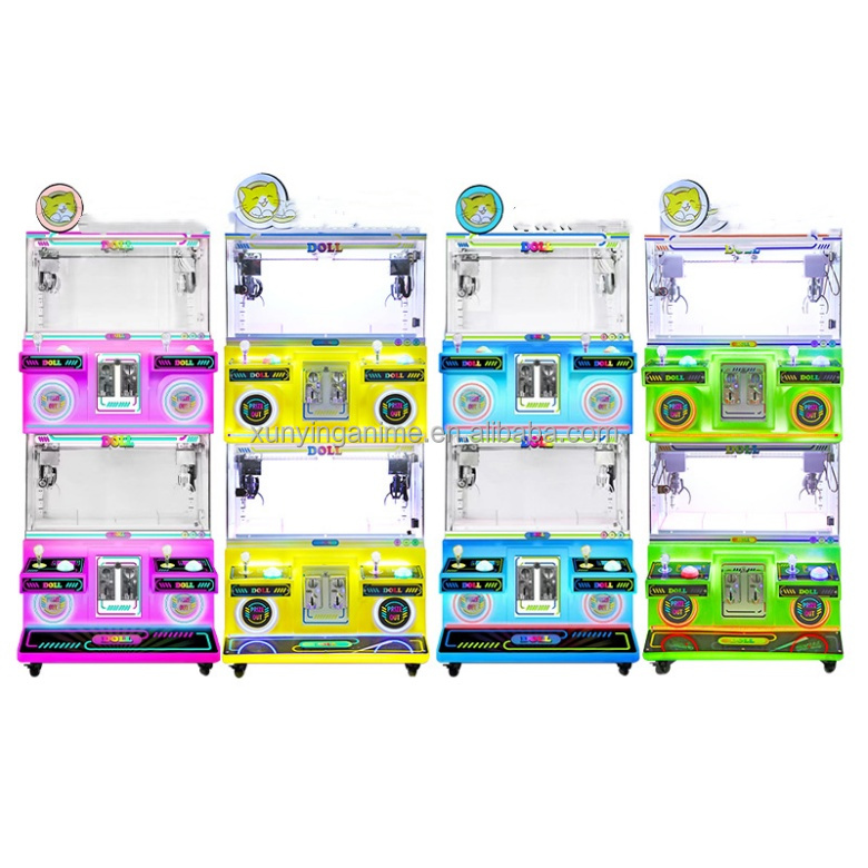 Amusement Game Center Crane Machine Gift Arcade Claw Machine 4 Person Double Clip Toy