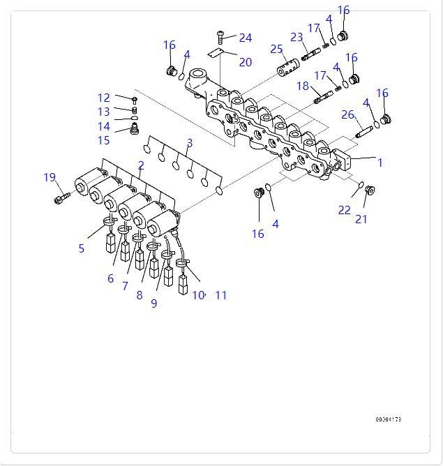 20Y-60-31212 20Y6031212 Valve Excavator Main Control Valve For KOMATSU PC200 PC200LL