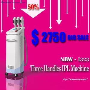China 50% discount!! three handles high power ipl laser hair removal for unwanted hair removal wholesale