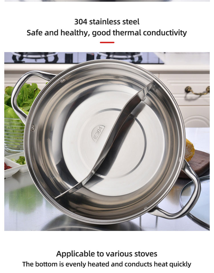Wholesale Food Grade Stainless Steel Cookware Pot Induction Cooker Soup Pot Stainless Steel Cooking Pot