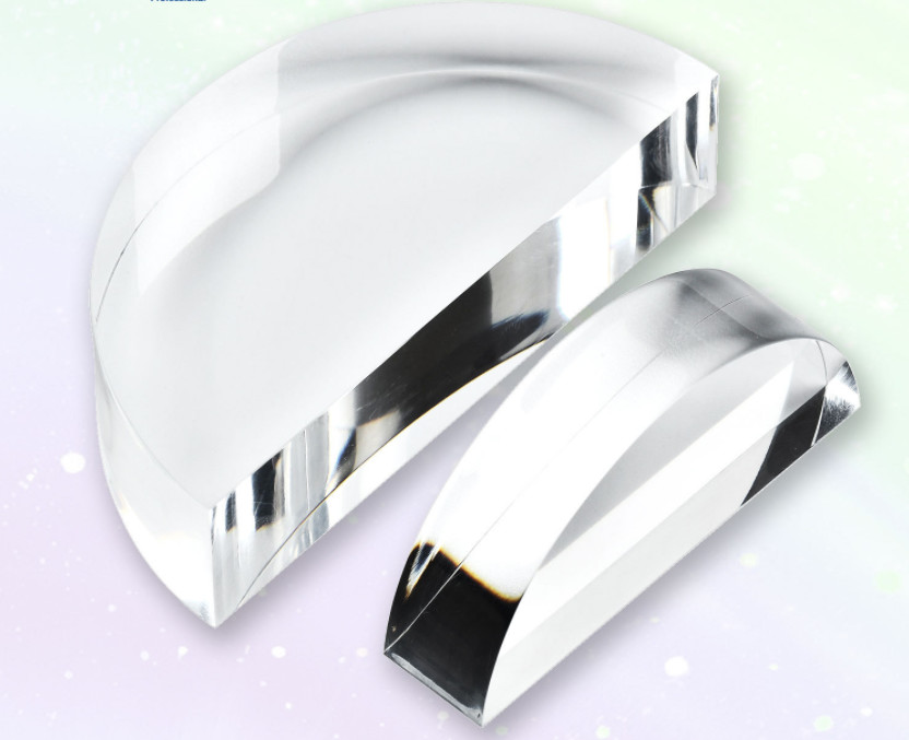 8*4*2cm/6*3*1.5cm High Borosilicate/Quartz /BK7(K9) Optical Prism Semicircular Lens