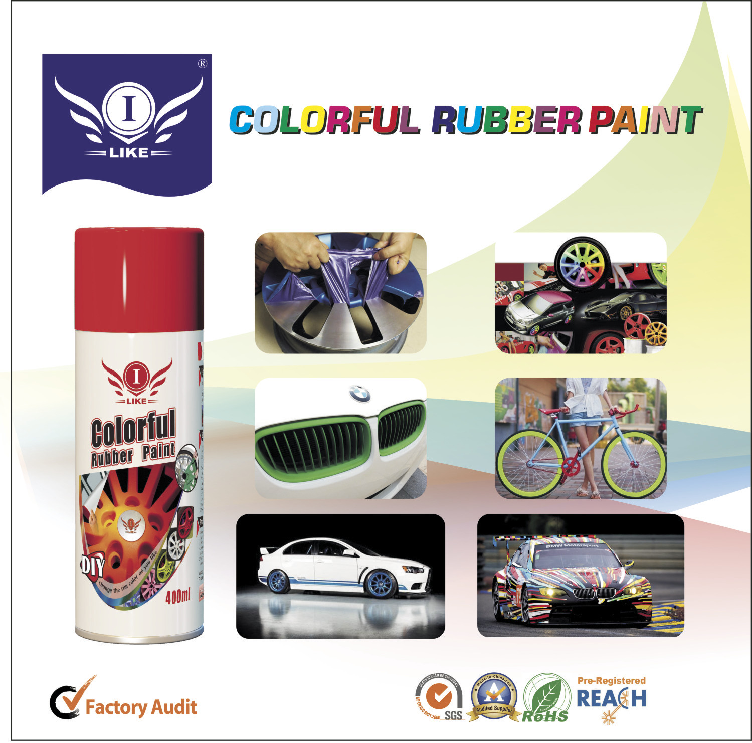 Car Plastic Dip Spray Liquid Paint Peelable Rubber Paint In Gallon OEM