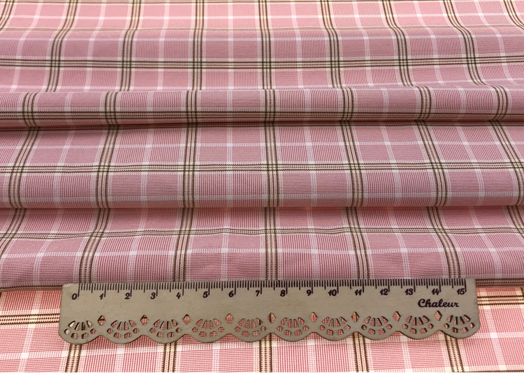 95% Polyester 5% Spandex Madras Plaid Fabric 165gsm Gingham Curtain Fabric