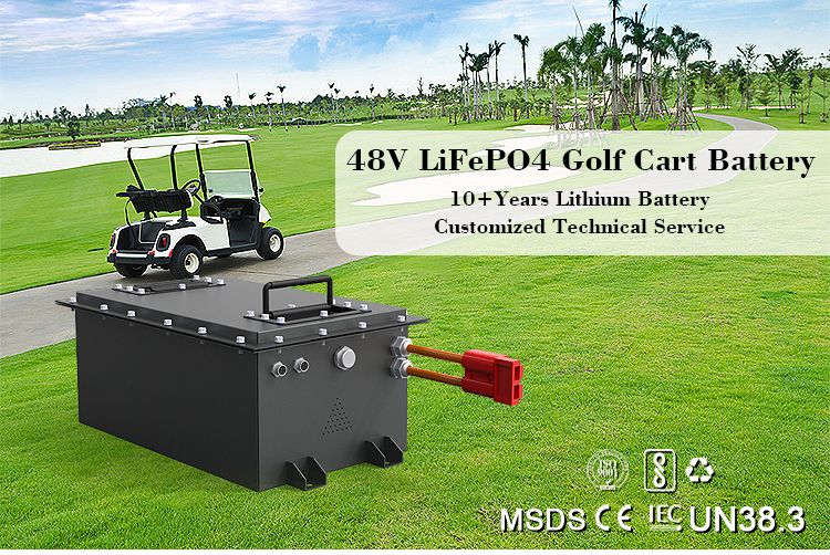 51.2V 150Ah Electric Golf Cart Battery Pack LFP Customized 72V 105Ah Lithium Batteries for Electric Tour Cart