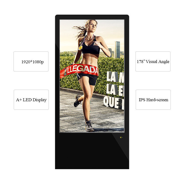 55 Inch Touch Screen Wifi Digital Signage IPhone Style Android 7.1 Advertising Kiosk