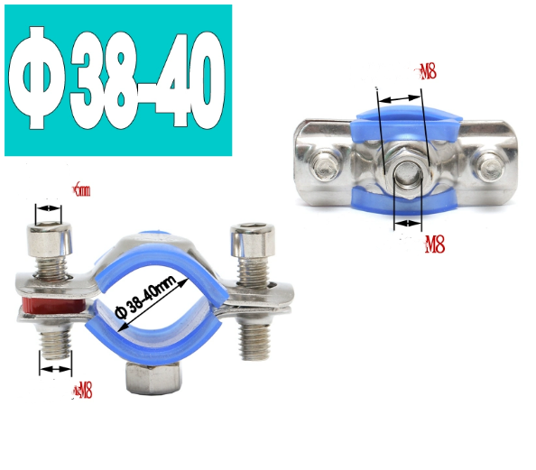 Metal Carbon Steel Zinc Plated Clip Heavy Duty M8 Rubber Pipe Clamp for General Industry Application ANSI/ASME Standard