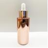 Buy cheap OEM ODM Rose Gold Electroplating Glass Dropper Bottles Round Shape from wholesalers