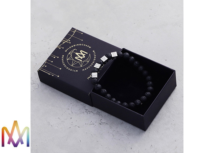 22g Etching Words Available Volcanic Stone Bead Bangle