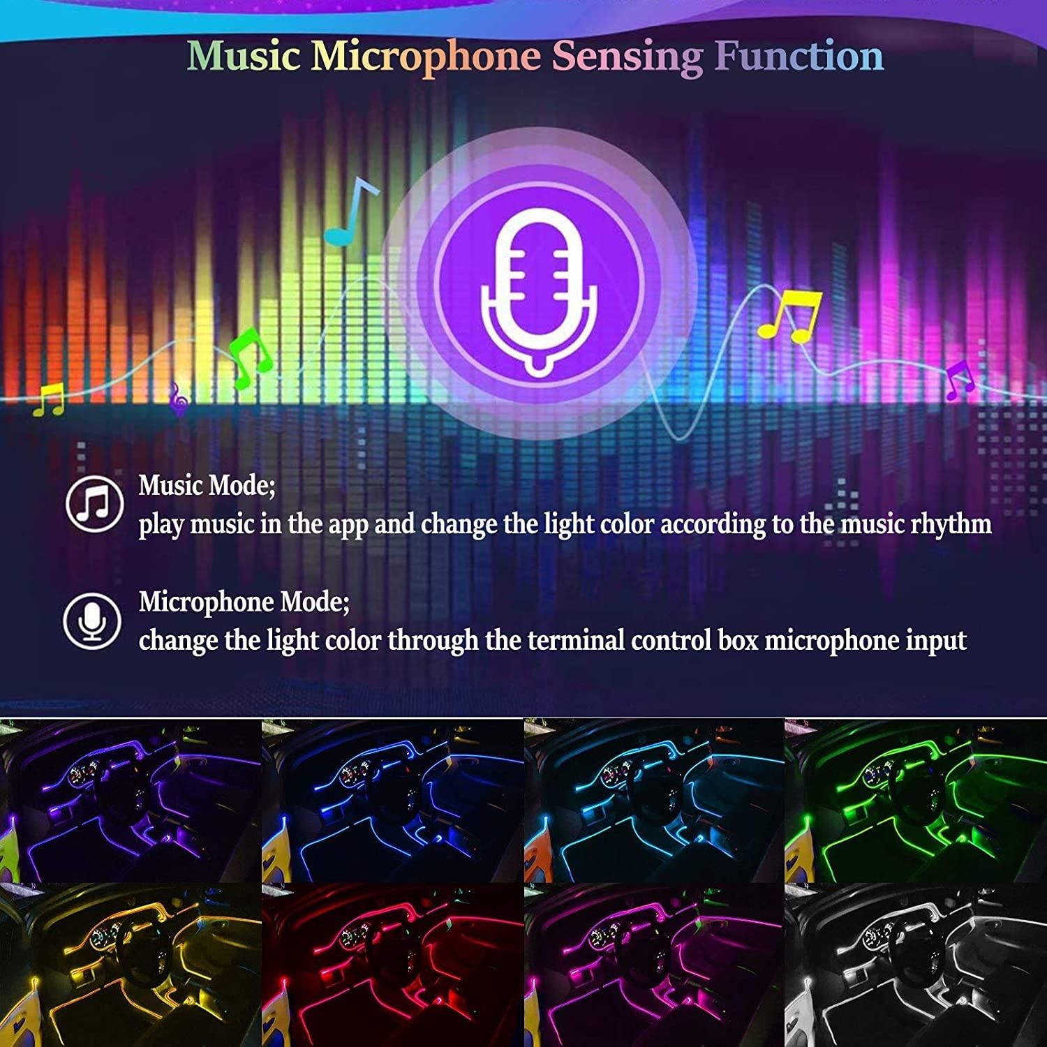SMD 5050 RGB Modified Car Lights Lamp LED Car Interior Decoration Atmosphere Light