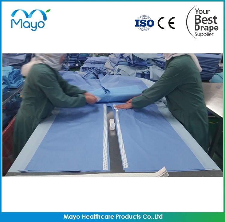 Hospital PE Disposable Surgical Drapes Orthopedic Split U Drape